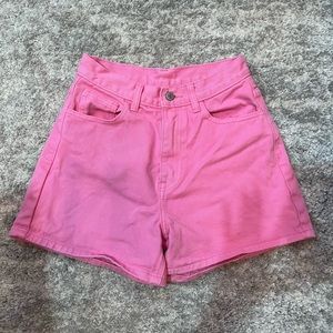 High waisted jean shorts